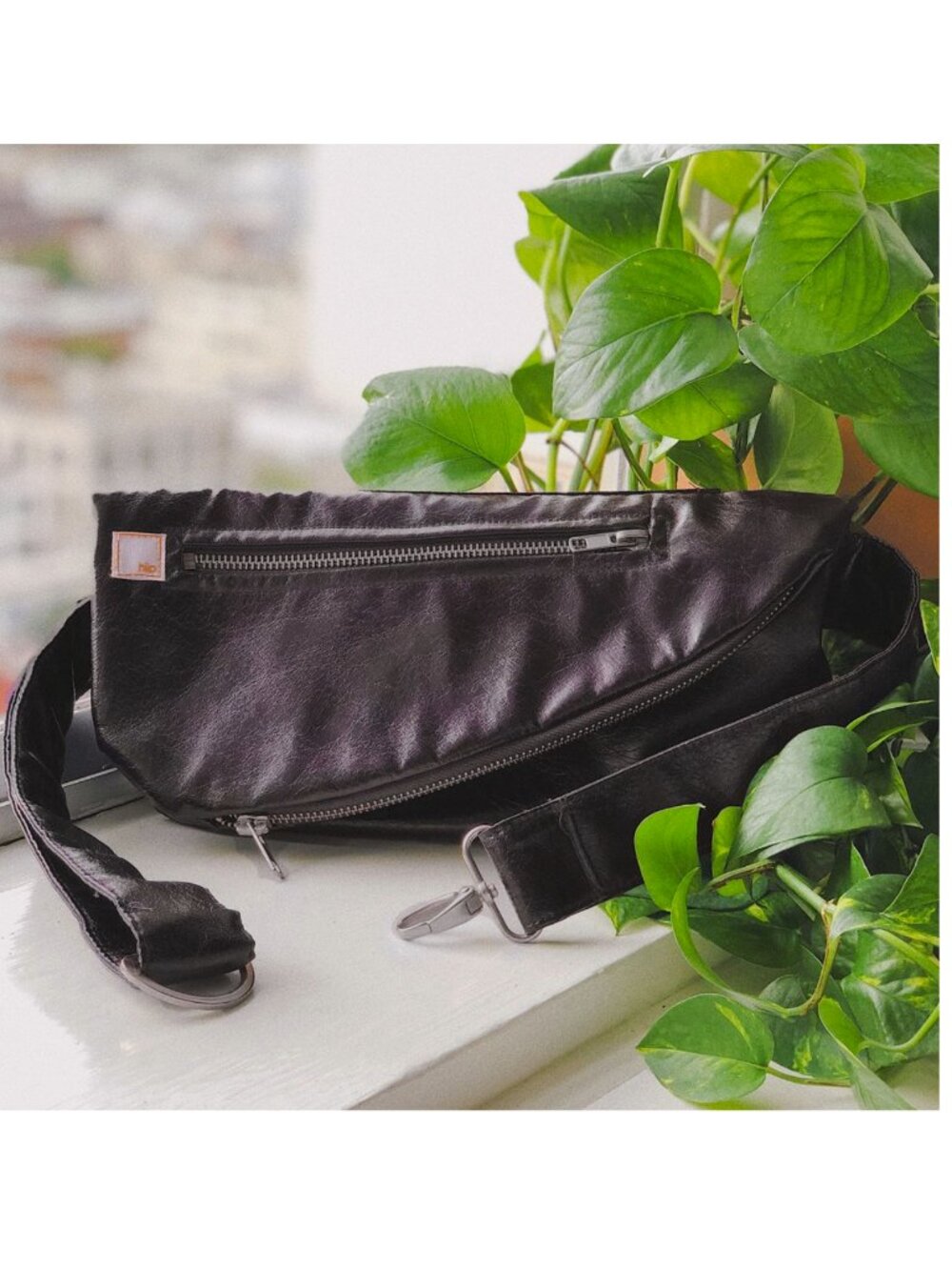 Hiip Handmade Foldover Fanny Waist Pack Bum Bag Clutch Burgundy